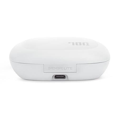 JBL Sense Lite - True Wireless Open-Ear Headphones, JBL OpenSound Technology, IP54 Water and dust Resistant, 4 mics for Crisp, Clear Calls, Up to 32 Hours of Battery Life, Plus Speed Charge - White