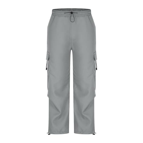 Jogging Pants for Women Cargo Pants Women Baggy Elastic Wide Leg Jogging Sweatpants Fall Casual Plus Size Trousers for Outdoor Travel Hiking Dark Gray XS
