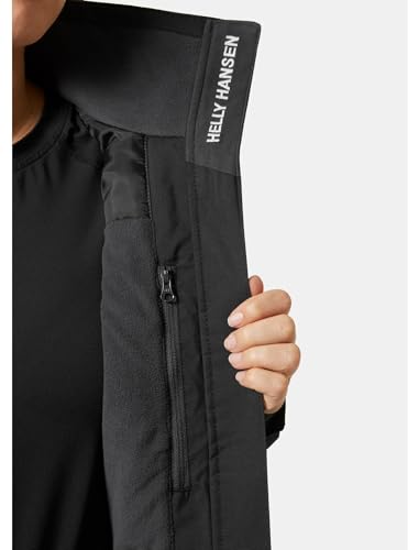 Helly-Hansen Women's Crew Hooded Midlayer Jacket 2.0, 990 Black, Medium