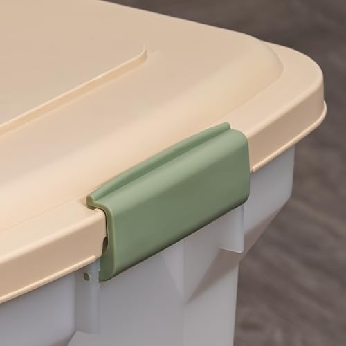 IRIS USA Dog Food Storage Container, Up to 22 lbs, Almond, Made in USA
