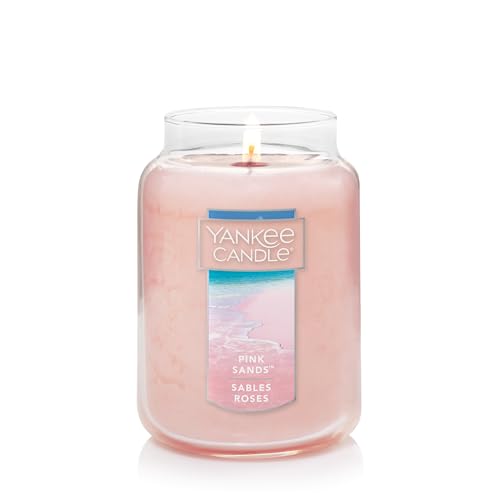 Yankee Candle Scented Candle, Pink Sands, Original Large Jar Candle, 110-150 Hours of Burn Time, 22 oz.
