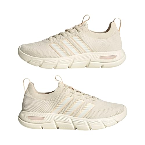 adidas Women's Cloudfoam Flex - Slounge, Wonder White/Off White/Sand Strata, 11