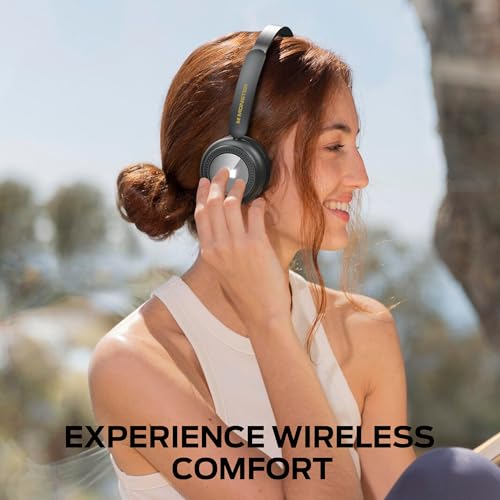 Monster N-Tune MINI 01 Bluetooth Headphones Over Ear, Active Noise Cancelling Headphones, Bluetooth 6.0 Wireless Headphones with Speed Charge, HiFi Stereo Audio, 50H Playtime, Black