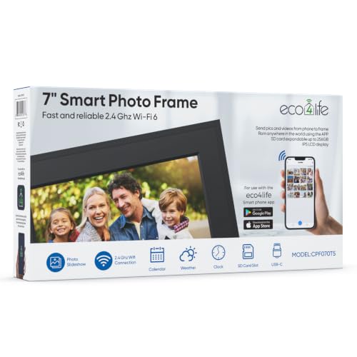 7 Inch WiFi Digital Picture Frame with App Control (No SD Card)