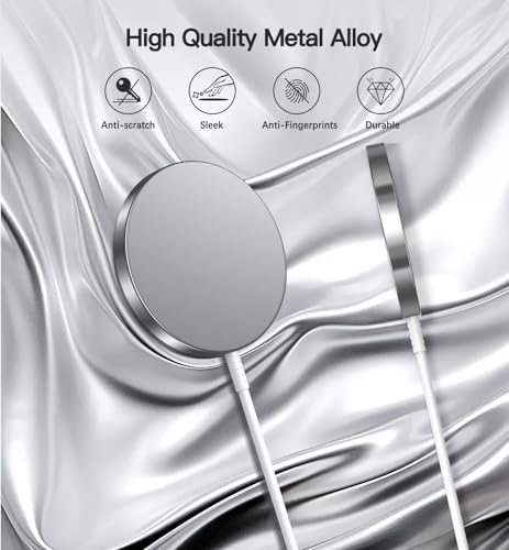 OANDYS For MagSafe Charger 2 Pack 15W Fast Magnetic Wireless Charger For iPhone 18/17/16/15/14/13/12 Series&AirPods 4-2Pro, Strong Magnet, USB-C/A Ports, Ultra-Thin &Portable, Ideal for Desk & Bedside