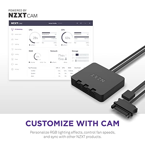 Nzxt 270651 Fan Rf-d14sf-w1 F140 RGB Duo 140mm Fdb 4-pin Pwm White Ratail