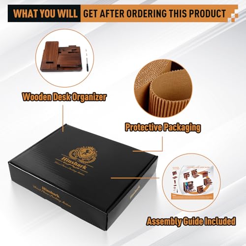 Gifts for Men Wood Phone Docking Station, Anniversary Birthday Mens Gifts