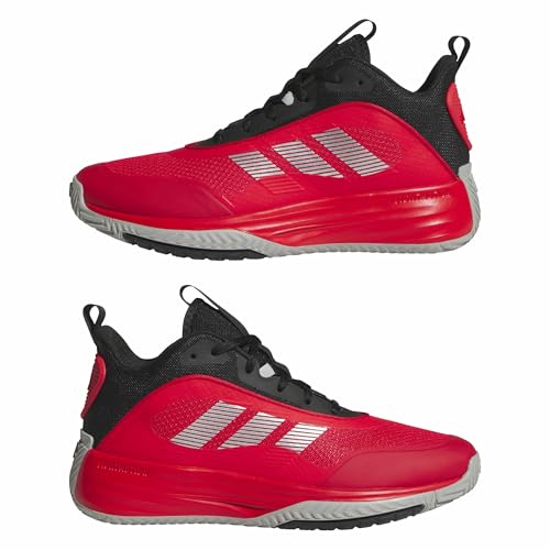 adidas Men's Own The Game 3.0 Basketball, Pure Ruby/Silver Metallic/Black, 9