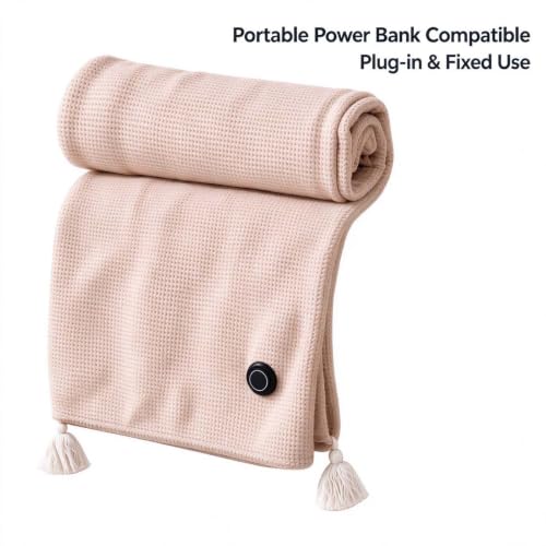 Heated Shawl Wraps for Women Zip Up USB Portable Wearable Blanket | Portable USB Heated Blanket Shawl with 3 Heat Settings & Fast Heating, Home Outdoor Office Use, Battery Pack Not Included