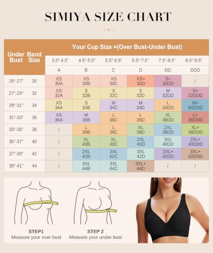 SIMIYA Jelly Bras for Women Wireless Seamless No Underwire Comfortable
