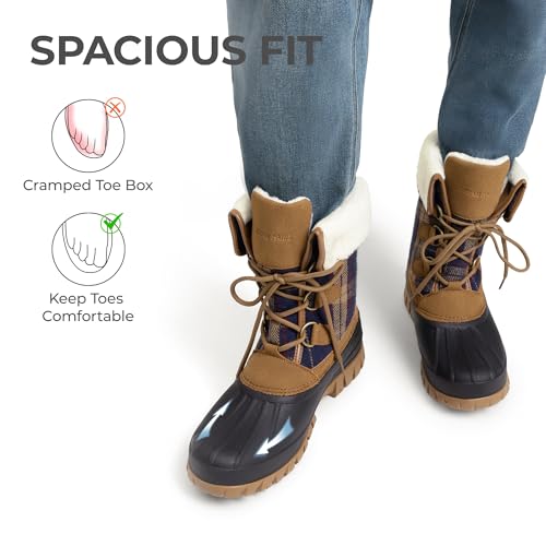 DREAM PAIRS Women's Waterproof Winter Snow Boots,Tan,6