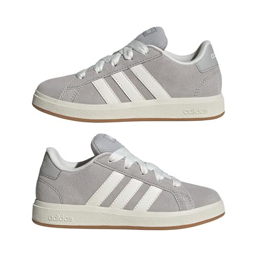 adidas Unisex-Kids Grand Court 00s, Grey/Off White/Gum, 12 | Casual Shoes