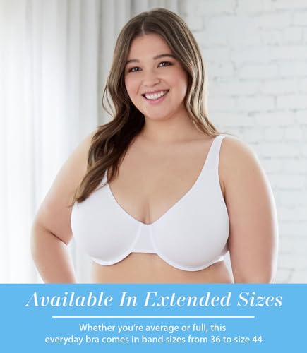 Bestform womens Women's Casual Value Cotton Stretch Underwire Minimizer Bra, White, 36C US