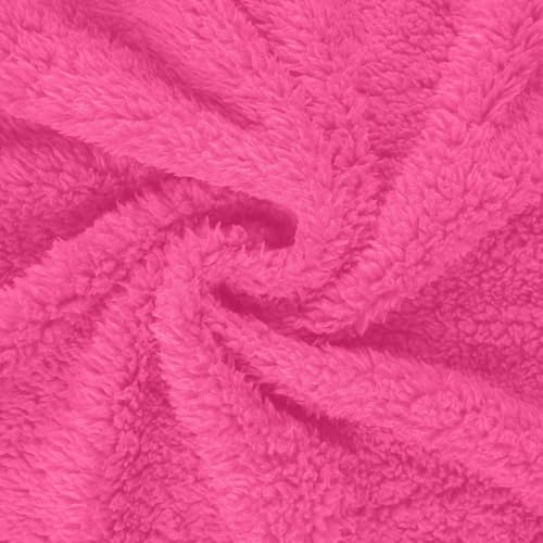 Womens Plush Robes Solid Short Bathrobe with Pockets and Belt