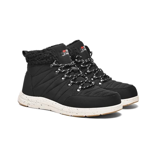 Bruno Marc Mens Winter Boots Snow Boots,Black,12
