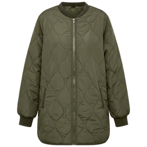Generic Veste Matelassée Femme Ladies Winter Jackets Thermal Full Zip Coat