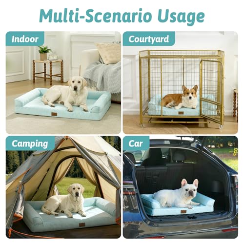 COZY KISS Cooling Dog Bed for Large Dogs, 107cm Orthopedic Pet Sofa