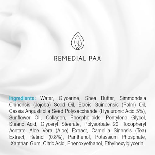 Face Moisturizer Retinol Cream, Anti Aging Neck Firming Cream, Collagen Day & Night Face Cream with Hyaluronic Acid for Women & Men, 1.85 Fl Oz