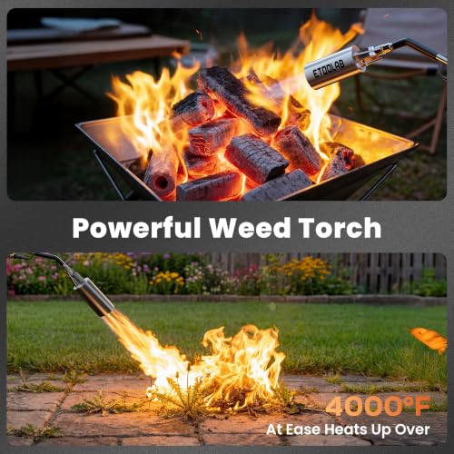 etoolab Propane Torch Weed Burner with 14FT Safety Hose, 1,800,000 BTU