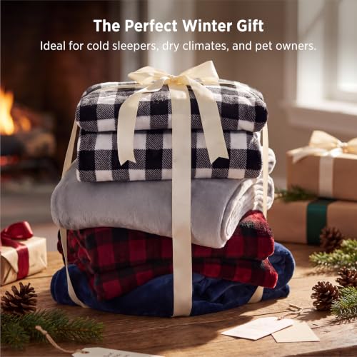 Bedsure Fleece Sheets Queen Size, 4 PC Anti-static Bed Sheets, Warm & Cozy | 220 GSM Thick Flannel Fleece, Fluffy Velvety Feel, 16" Deep Pocket, 1 Flat & 1 Fitted and 2 Pillowcases, Winter Gift, Grey
