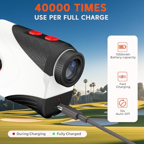 Golf Rangefinder with Slope, 1200 Yard Laser Range Finder, 7X Magnification