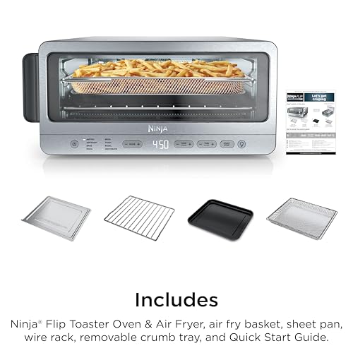 Ninja Flip Toaster Oven & Air Fryer, 8-in-1, Stainless Steel, SP151C
