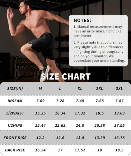 ZITY Mens Athletic Shorts Quick Dry Lightweight Gym Sports Workout Running Shorts for Men with 3 Zipper Pockets Black M