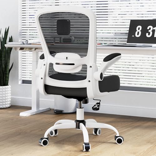 Office Chair, Ergonomic Desk Chair with Adjustable Lumbar Support & Seat Height, High Back Mesh Computer Chair with Flip-up Armrests Task Chairs