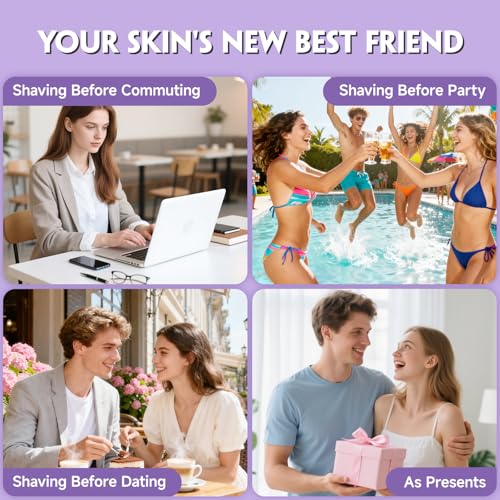 Electric Bikini Trimmer for Women - Tiovara Painless Electric Shaver,Cordless Electric Razors IPX7 Waterproof Pubic Hair Removal with USB Charge Dock for Bikini Underarm Leg Arm Body Face Silk Skin