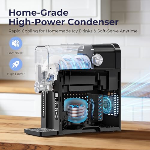 NEOISM Slushie Machine for Home, No Ice Needed Ice Cream Maker, Black
