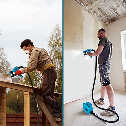Tilswall Paint Sprayer 800W, HVLP Electric Spray Gun for Decks and Fences
