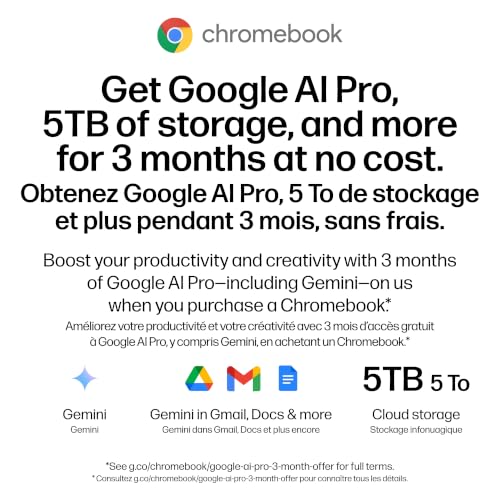 HP Chromebook 14 Inch Laptop, 2K Display, Intel N150, 8 GB RAM, 128 GB UFS, Intel Graphics, Chrome OS, Glacier Silver, 14a-nk0006ca