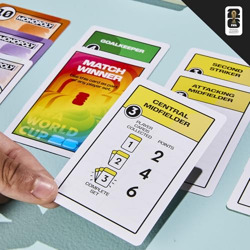 Monopoly Deal FIFA World Cup 2026 Edition Game | Officially Licensed FIFA World Cup Soccer Card Game for Kids | Ages 8+ | 2 to 5 Players | 15 Mins. (English & French Version)