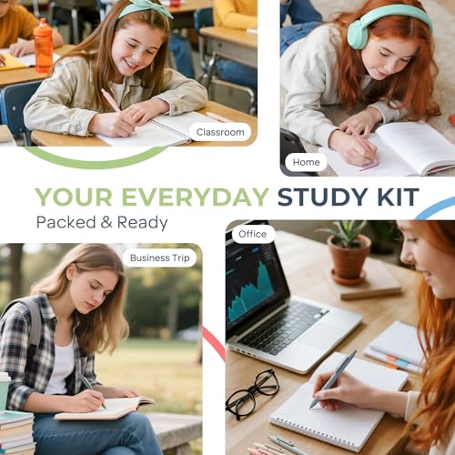 Nicpro 39 PCS Aesthetic School Supplies, Cute Pen Case Stationery Set,Green