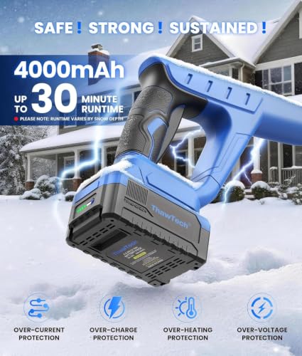 ThawTech Cordless Electric Snow Shovel with Adjustable Directional Plate