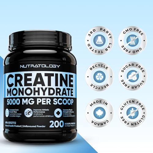 Nutratology® Creatine Monohydrate | Muscle Growth & Strength | 200 Servings