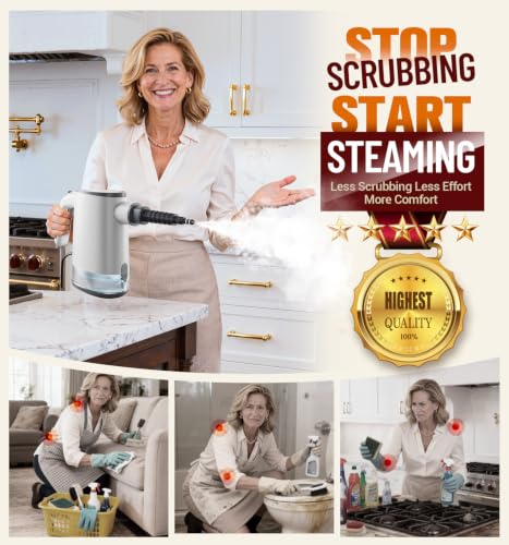 Handheld Steam Cleaner for Home, 3s Instant Heat Pressurized Steamer