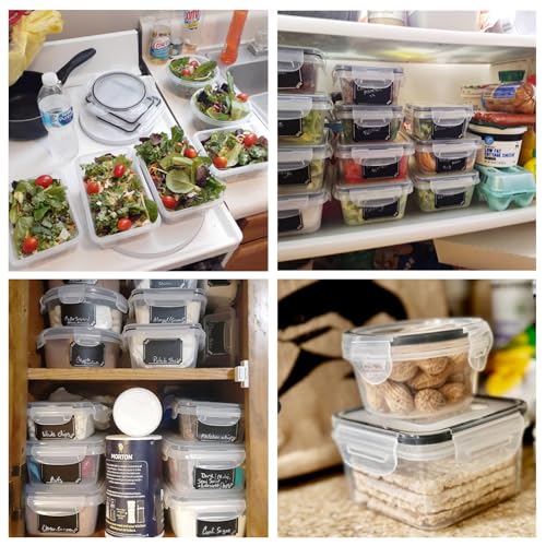 50-Piece Large Airtight Food Storage Containers with Lids(25 Containers & 25 Lids),Food Savers,BPA-Free Plastic Food Containers, Leak Proof Meal Prep Container for Meal Prep(MicrowaveDishwasher Safe)