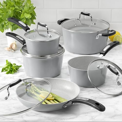 Starfrit The Rock Terra 10-Piece Ceramic Cookware Set, PFAS-Free