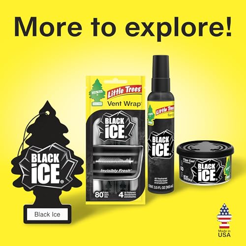 LITTLE TREES Car Air Freshener. Vent Wrap Provides Long-Lasting Scent, Slip on Vent Blade. Caribbean Colada, 16 Air Fresheners
