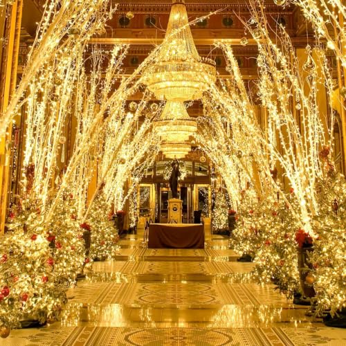 Christmas String Lights, 40FT 100 LED Fairy Lights 30V End-to-End Plug in