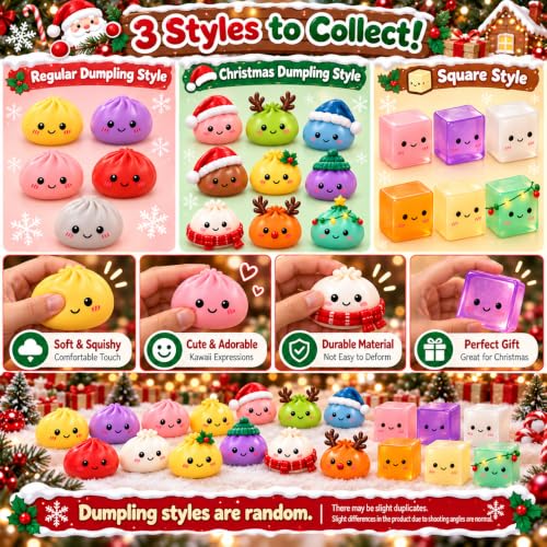 Christmas Dumpling Advent Calendar, 12 or 24 Day Holiday Countdown Decor | 1k+ Sales this month: Christmas dumpling advent calendar with festive designs, daily surprises, and holiday display charm