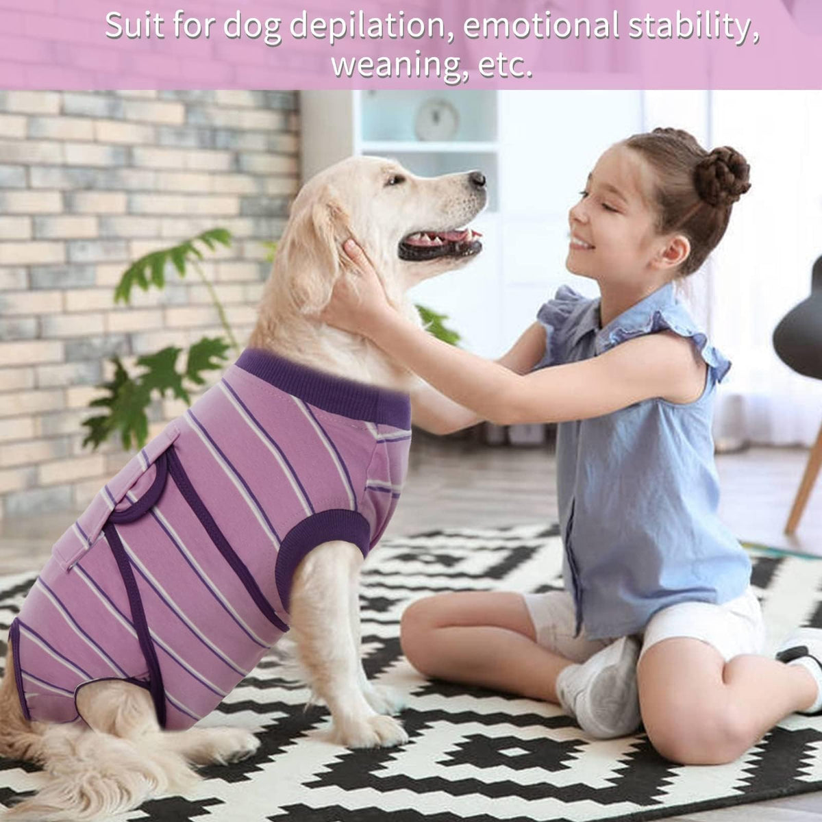 Kuoser Recovery Suit for Dogs, Female Male Dog Onesie for Spay Neuter, Anti Licking Dog Surgery Recovery Suit Soft Dog Bodysuit for Small Medium Large Dogs, Substitute E-Collar & Cone