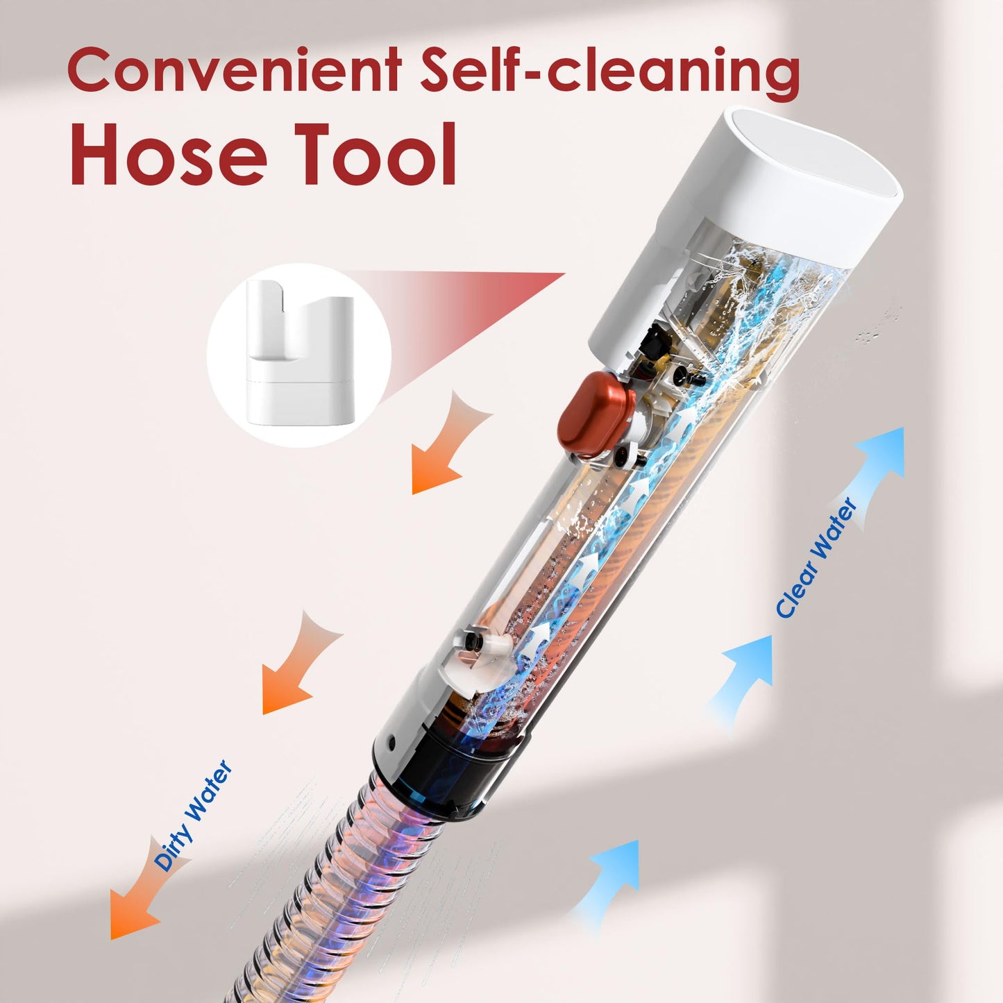 WURESE Portable Carpet Cleaner Machine, Upholstery Washer, 15Kpa Upholstery Deep Cleaner with 3 Tools, 54oz Large Water Tank, 16.4ft Power Cord, Spot and Stain Deep Cleaner for Rug, Couches, Car, Red