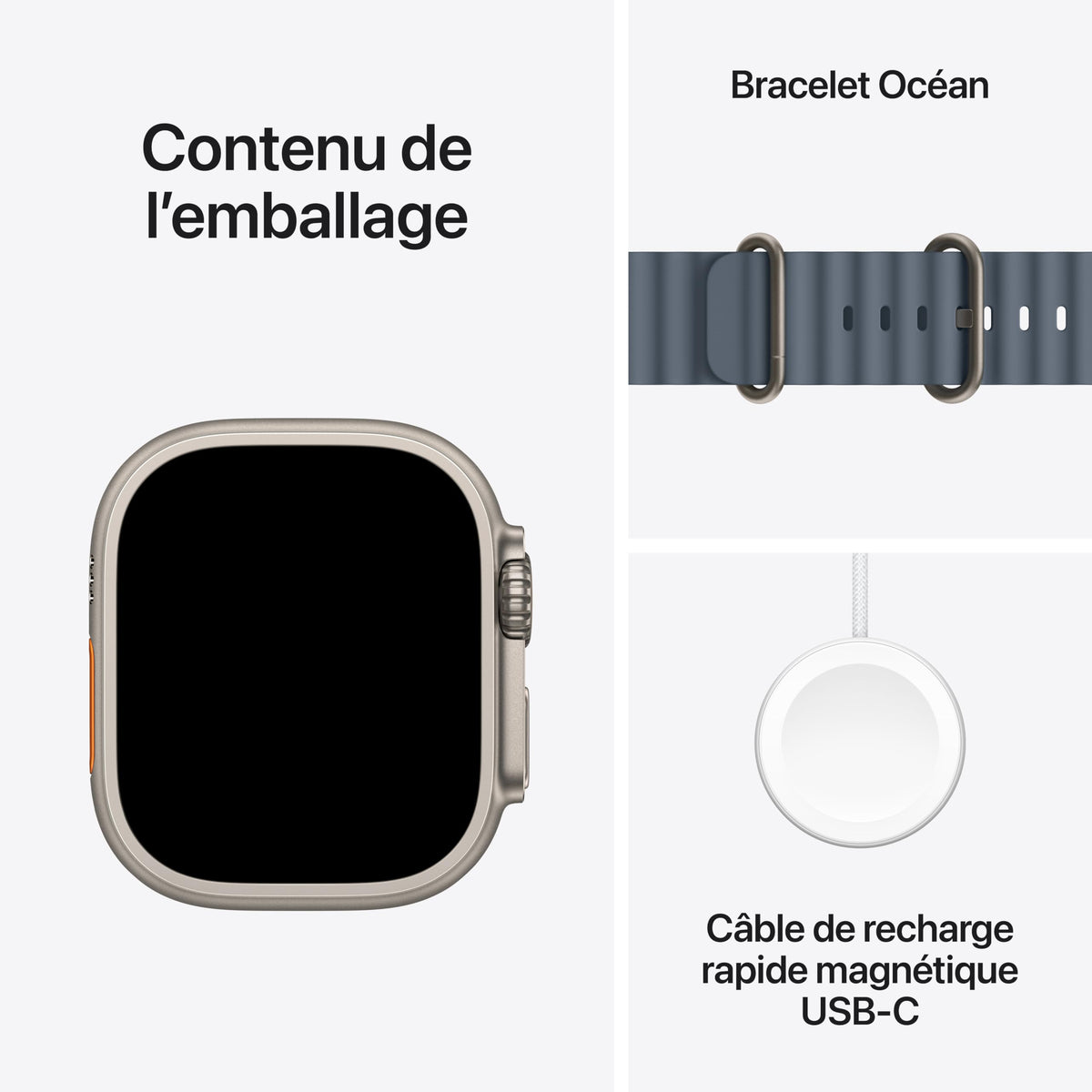 Apple Watch Ultra 3 GPS + Cellular 49mm Natural Titanium Case with Anchor Blue Ocean Band