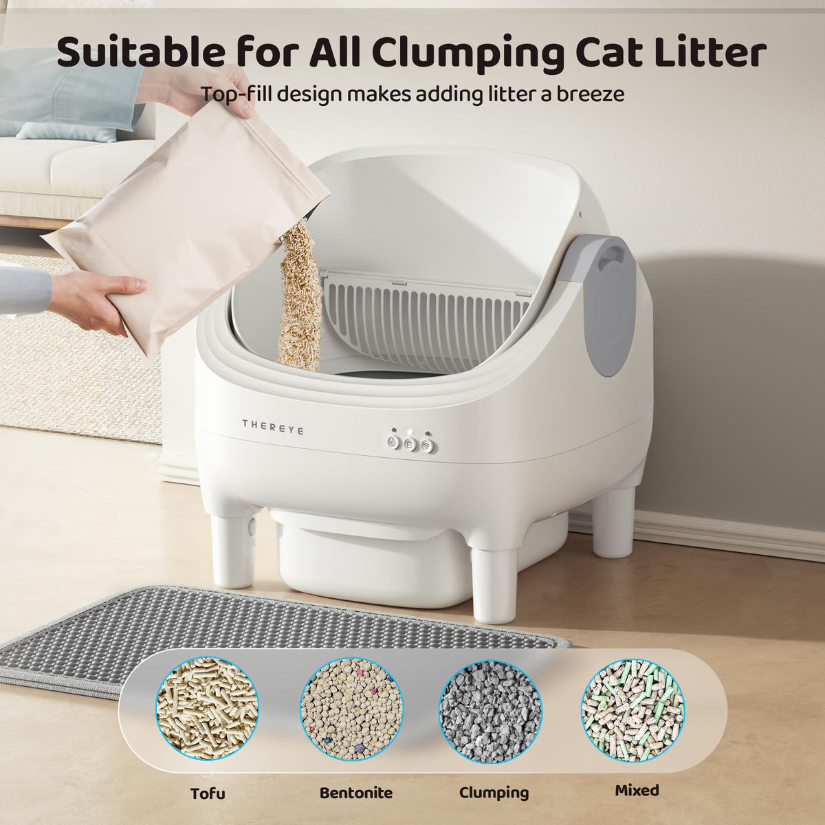 Self Cleaning Cat Litter Box, Automatic Litter Box with APP Control