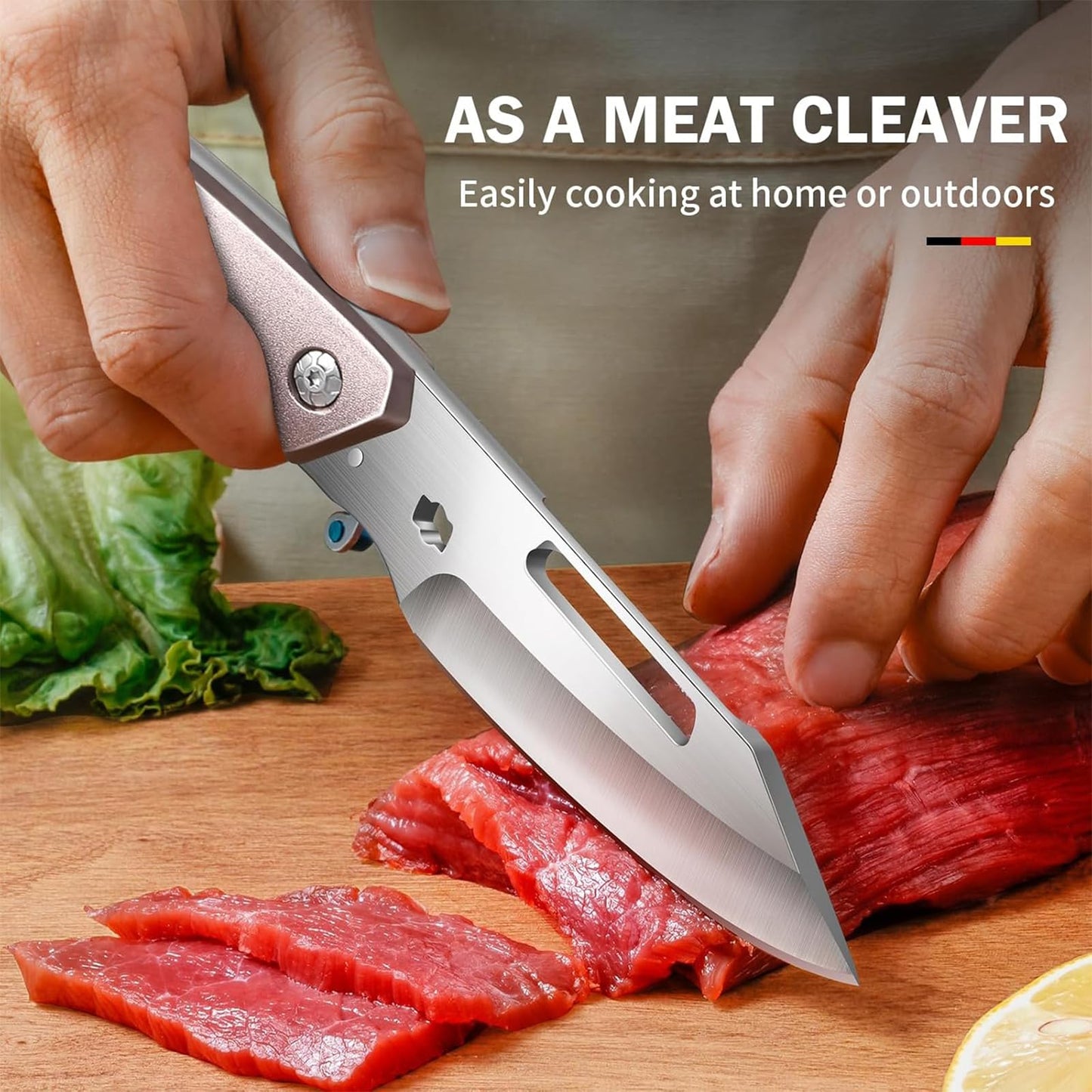 BEFYUS Kitchen Scissors Heavy Duty - Premium Kitchen Shears with Ultra Sharp Stainless Steel Multi-Function Food Scissors,Poultry Shears Scissor Tools for Cutting Chicken/Meat/Fish/Bone (Brown)