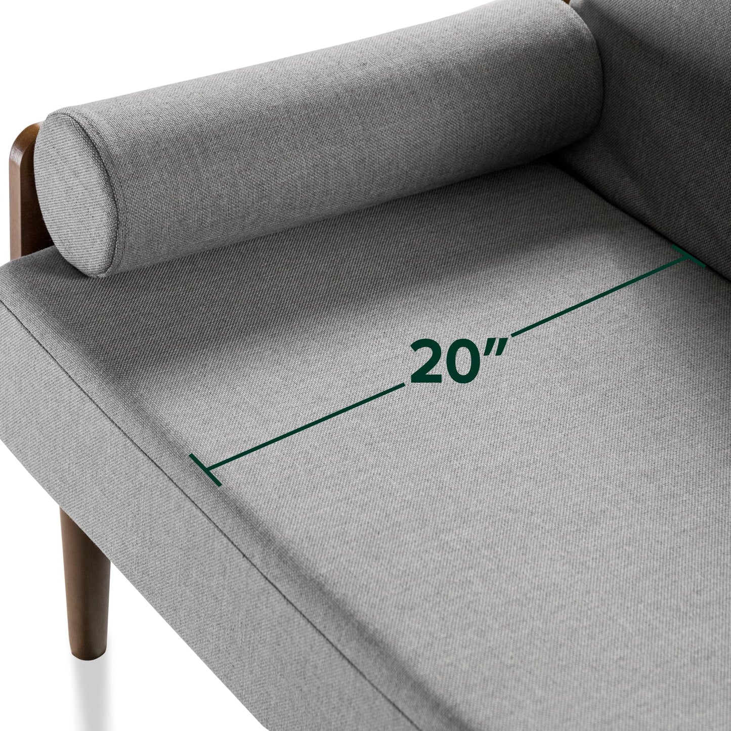 Zinus 68 Inch Sofa - Denzel Bamboo Sofa - Affordable Couch for Living Room, Office, and Play Room, with Sustainable Bamboo and Durable Steel, Easy Assembly, Dark Grey