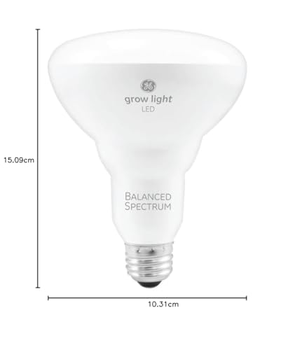 GE Lighting BR30 Full Spectrum LED Grow Light Bulb for Indoor Plants - 9W, Full, Balanced Lighting for Seeds & Greens