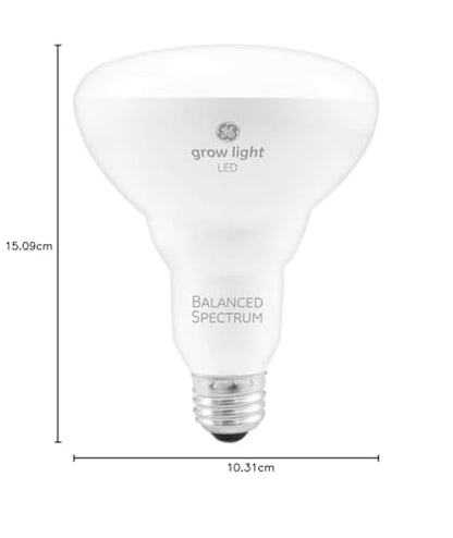 GE Lighting BR30 Full Spectrum LED Grow Light Bulb for Indoor Plants - 9W, Full, Balanced Lighting for Seeds & Greens